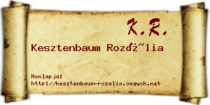 Kesztenbaum Rozália névjegykártya