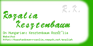 rozalia kesztenbaum business card